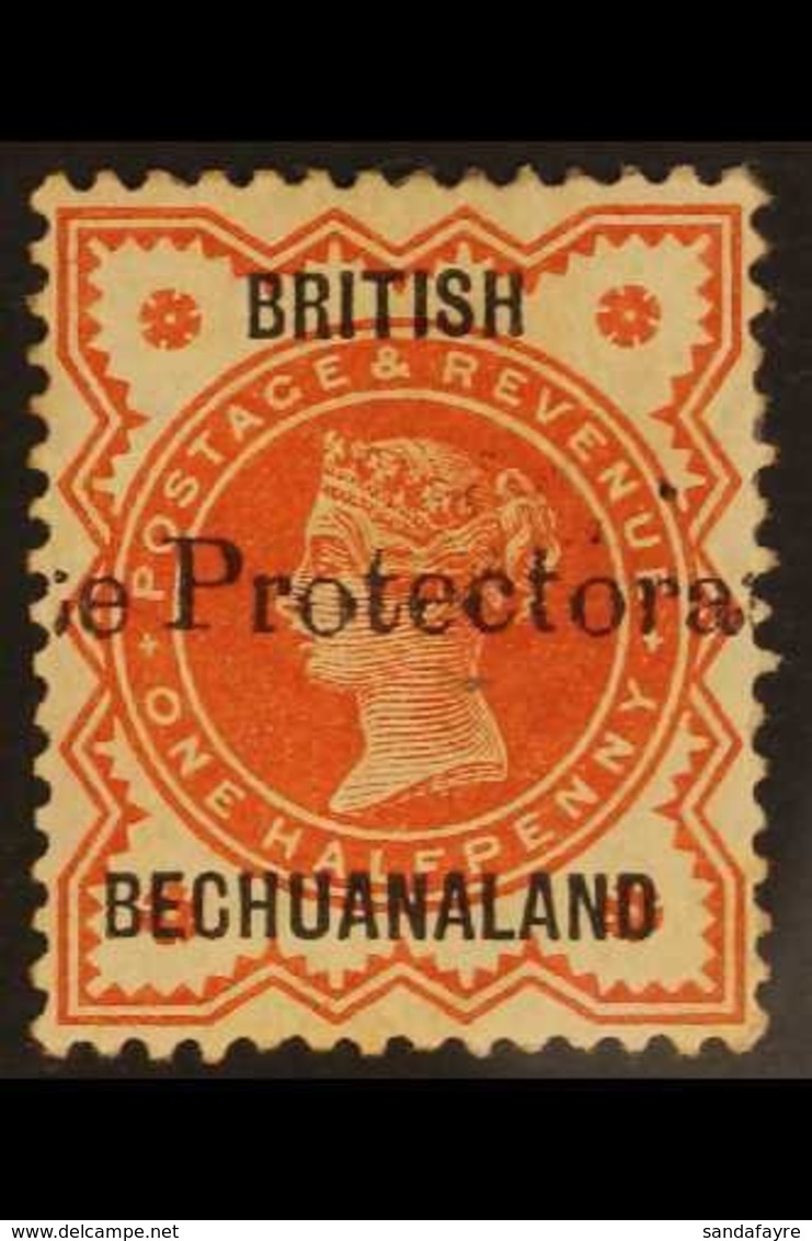 1890  ½d Vermilion Ovptd 19mm, SG 55, Part Og. For More Images, Please Visit Http://www.sandafayre.com/itemdetails.aspx? - Other & Unclassified