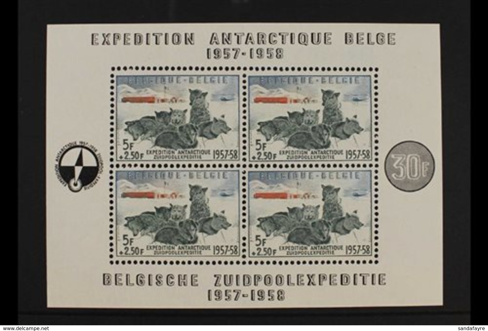 1957  Antarctic Expedition Miniature Sheet, Cob Block 31, SG MS1620, Never Hinged Mint For More Images, Please Visit Htt - Sonstige & Ohne Zuordnung