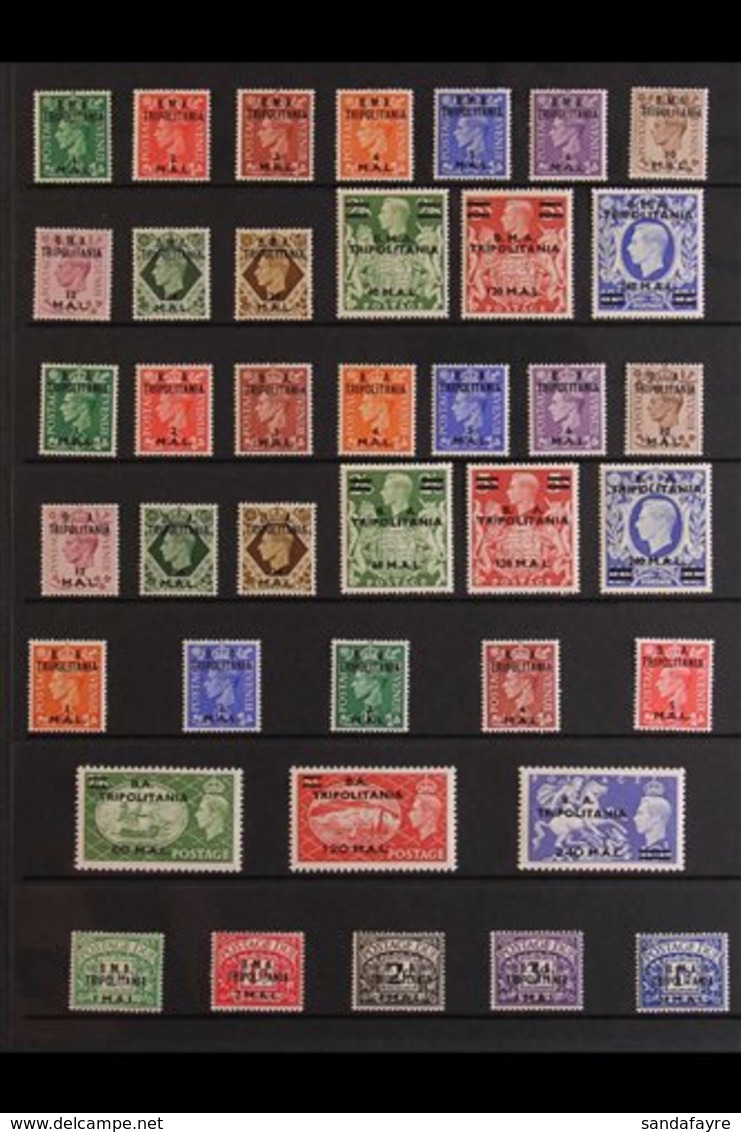 TRIPOLITANIA  1948-51 VERY FINE MINT SETS COLLECTION Presented On A Stock Page That Includes 1948-49 Set (SG T1/13), 195 - Italienisch Ost-Afrika