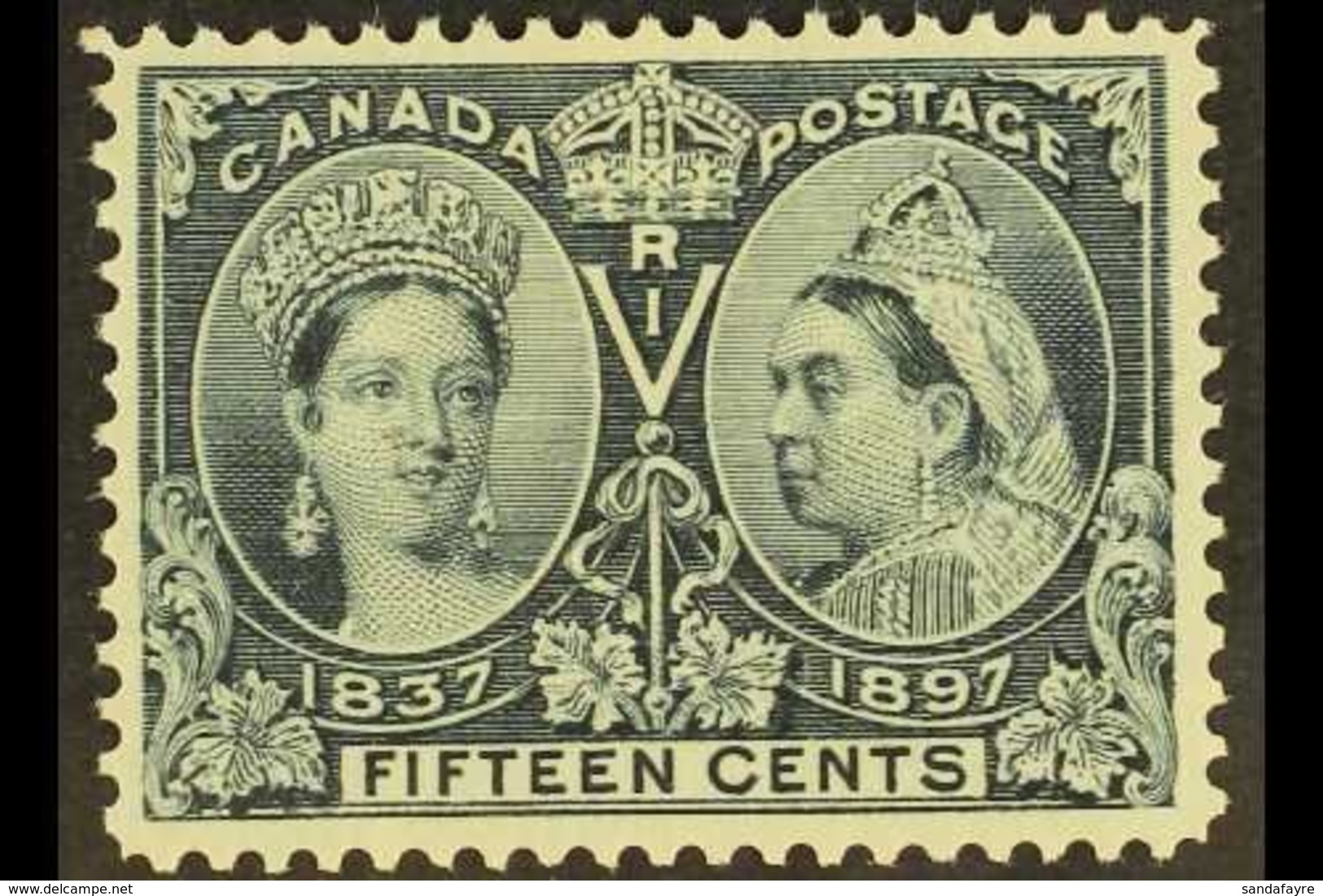 1897  15c Slate "Jubilee", SG 132, Fine Mint For More Images, Please Visit Http://www.sandafayre.com/itemdetails.aspx?s= - Andere & Zonder Classificatie