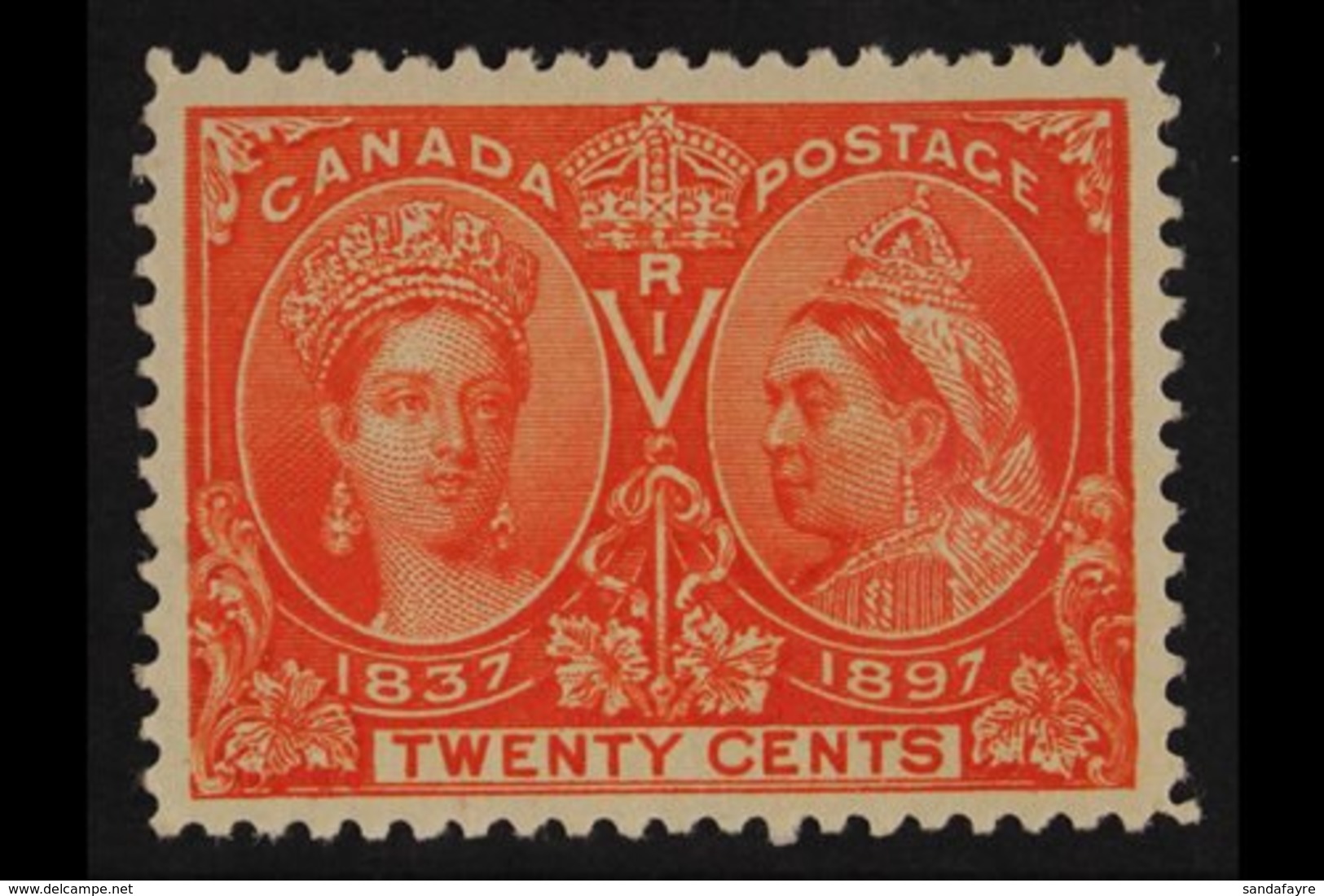 1897  20c Vermilion "Jubilee", SG 133, Very Fine Mint. For More Images, Please Visit Http://www.sandafayre.com/itemdetai - Other & Unclassified