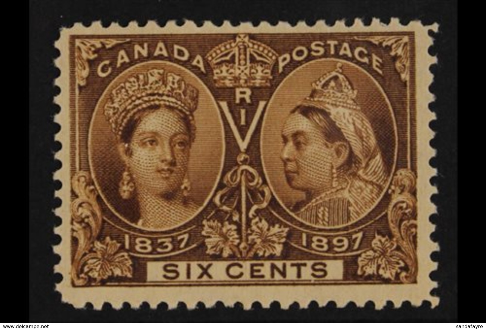 1897  6c Brown "Jubilee", SG 129, Fine Mint. For More Images, Please Visit Http://www.sandafayre.com/itemdetails.aspx?s= - Autres & Non Classés