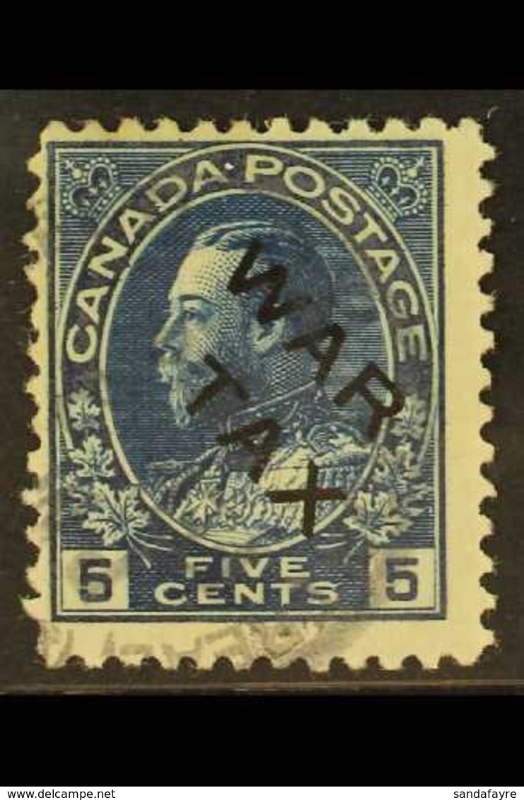 1915  5c Blue "War Tax" Overprinted, SG 225, Used For More Images, Please Visit Http://www.sandafayre.com/itemdetails.as - Andere & Zonder Classificatie