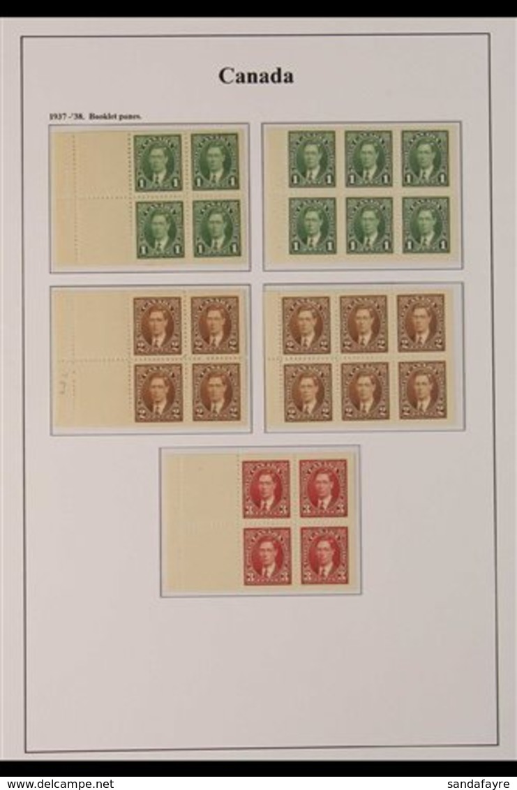 1937 - 51 KGVI NHM BOOKLET PANES COLLECTION.  An ALL DIFFERENT, Never Hinged Mint Collection Of KGVI Booklet Panes Prese - Other & Unclassified