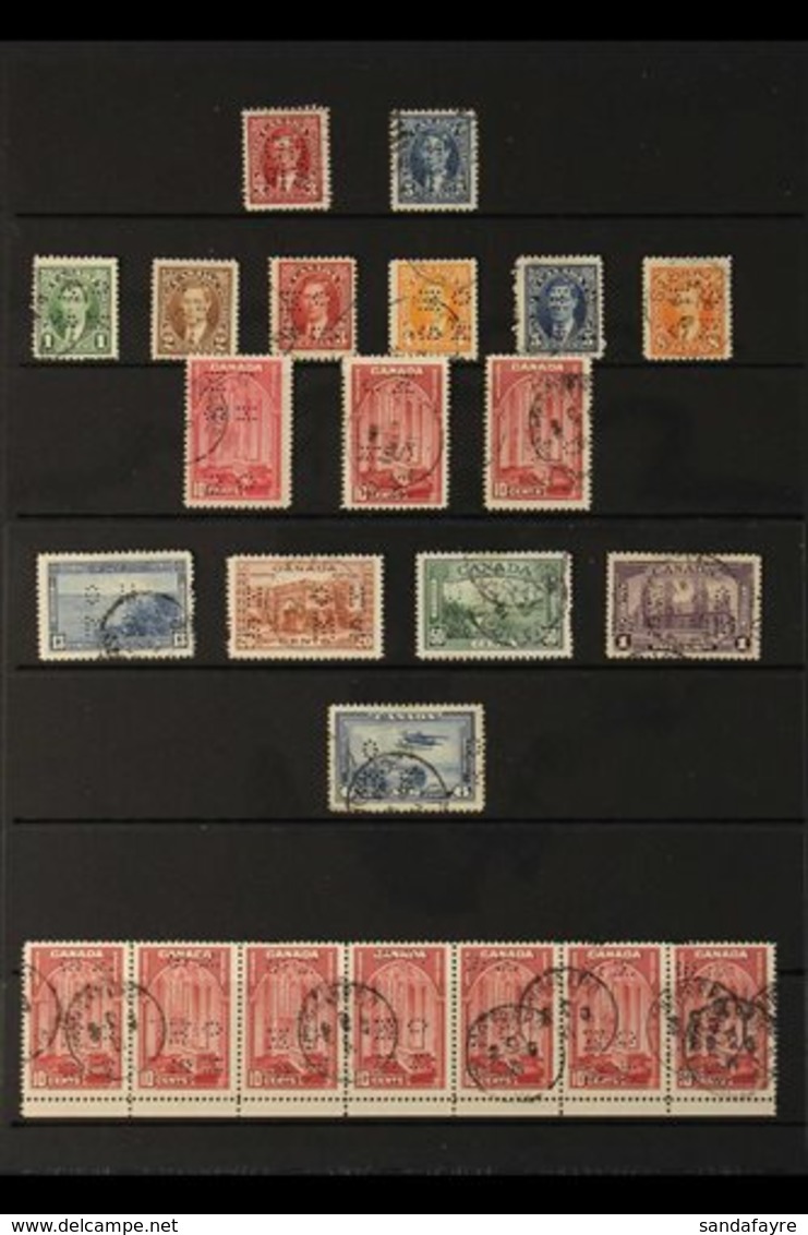 OFFICIALS  1937-52 USED KGVI COLLECTION Presented On Stock Pages That Includes 1937-38 3c & 5c, Then Largely Complete Fr - Other & Unclassified