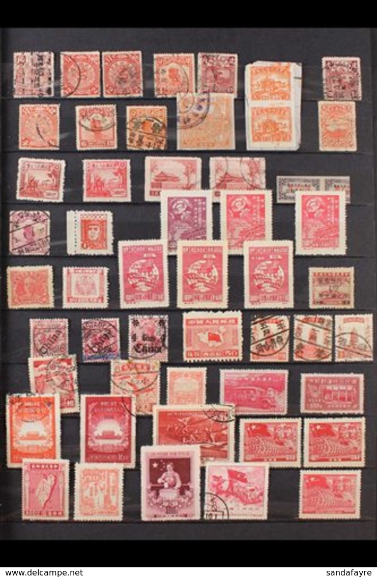 1898-1993 RED STAMPS OF RED CHINA.  An Unusual Mint, Nhm & Used Collection Of Red Coloured Stamps & Miniature Sheets Pre - Other & Unclassified