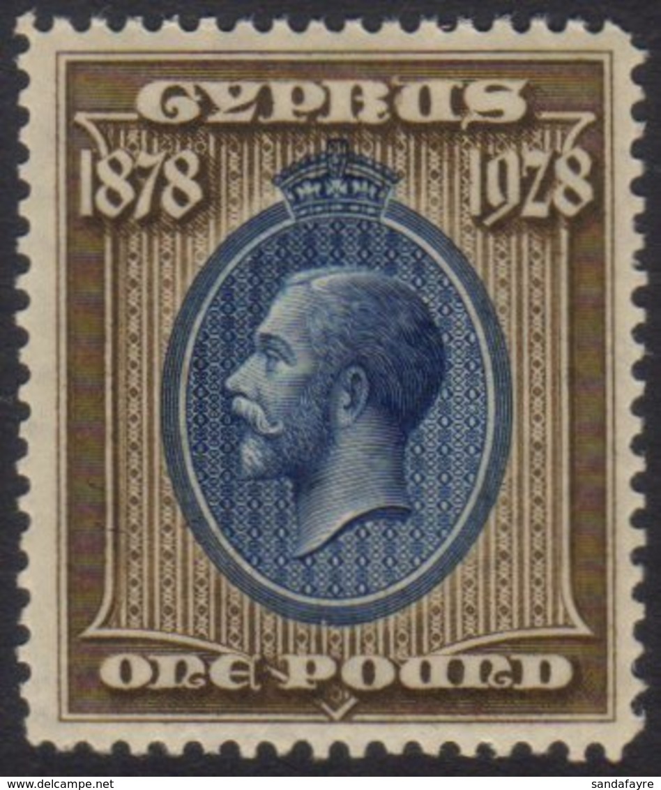 1928  £1 Blue And Bistre-brown "50th Anniversary Of British Rule", SG 132, Superb Never Hinged Mint. For More Images, Pl - Andere & Zonder Classificatie