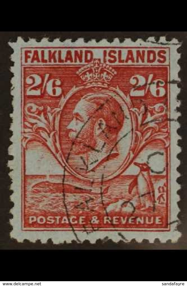 1929  2s 6d "Whale And Penguins", SG 123, Very Fine Used. For More Images, Please Visit Http://www.sandafayre.com/itemde - Falkland Islands