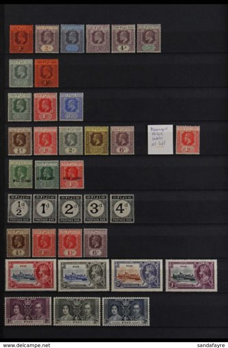 1903-1970 FINE MINT COLLECTION  On Stock Pages, ALL DIFFERENT, Some QEII Issues Are Never Hinged. Includes 1903 Set To 5 - Fiji (...-1970)