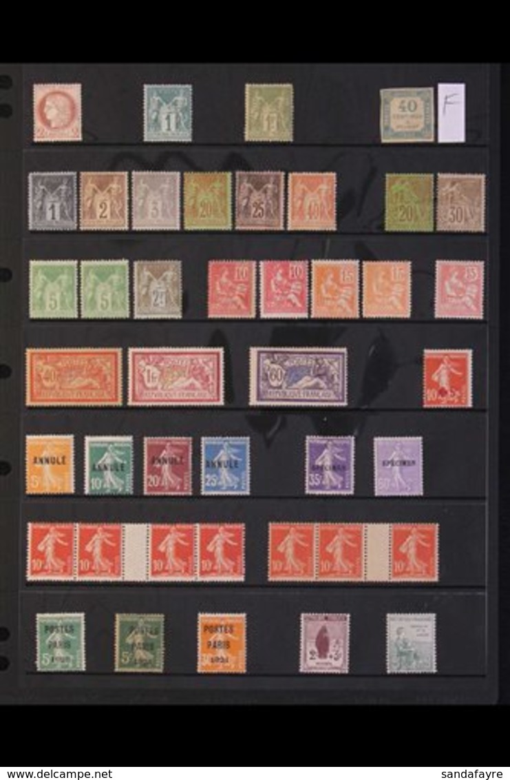 1871-1921 MINT & NEVER HINGED RANGE - CAT 2300+ Euros  Presented On Stock Pages, Includes 1871-6 2c Ceres Regummed, 1876 - Other & Unclassified