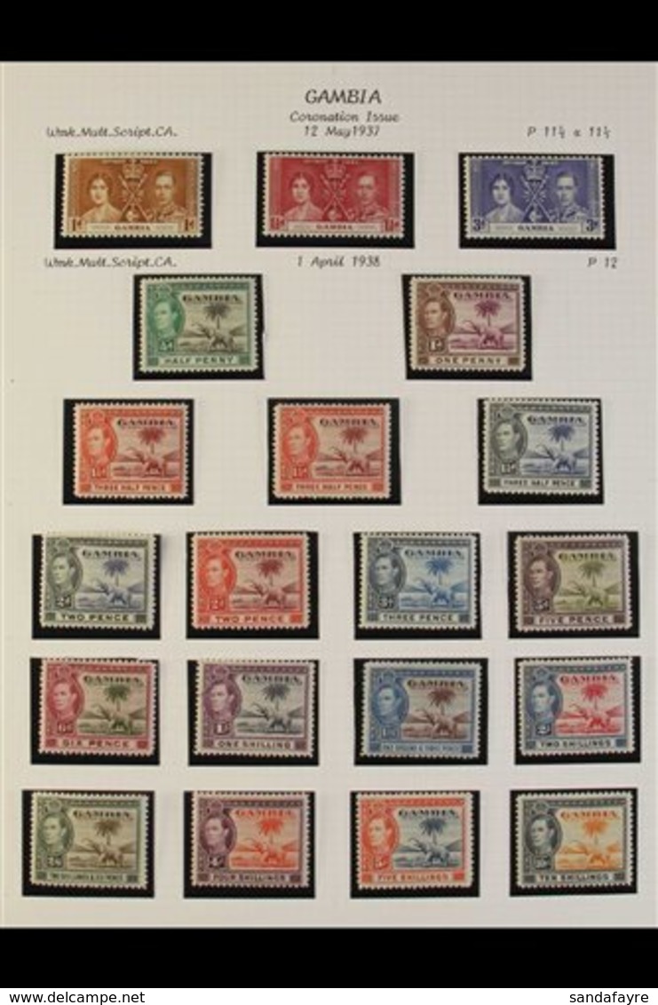 1937-49 KGVI FINE MINT COLLECTION.  A Complete Basic Run, SG 147/169, Presented In Mounts On Album Pages. Lovely! (25+ S - Gambia (...-1964)