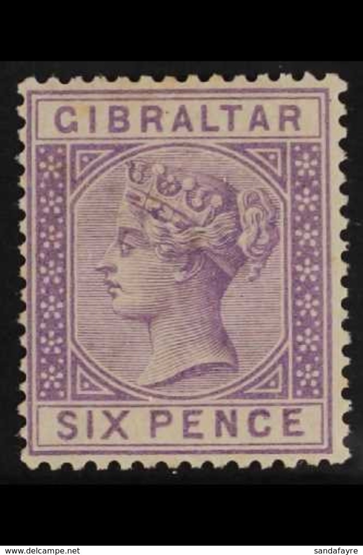 1886-87  6d Lilac, SG 13, Mint With Some Light Gum Tone For More Images, Please Visit Http://www.sandafayre.com/itemdeta - Gibraltar