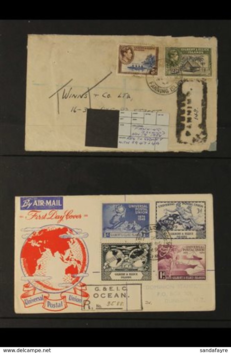 1938-51 KGVI COVERS COLLECTION.  A Most Interesting Covers Collection Presented In Protective Pages With A Good Range Of - Gilbert- Und Ellice-Inseln (...-1979)