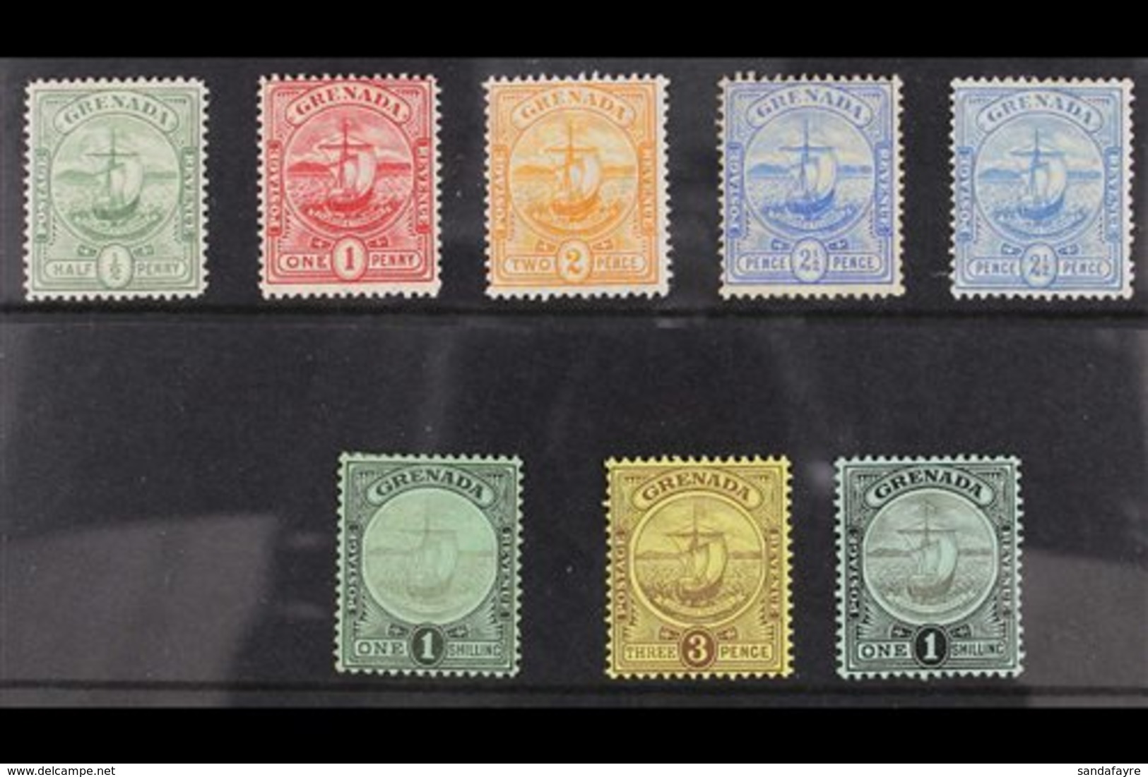 1906-11 "BADGE OF THE COLONY"  All Different Fine Mint Group With 1906 Set Complete Incl Both 2½d Shades, 1908 1s, Plus  - Grenada (...-1974)