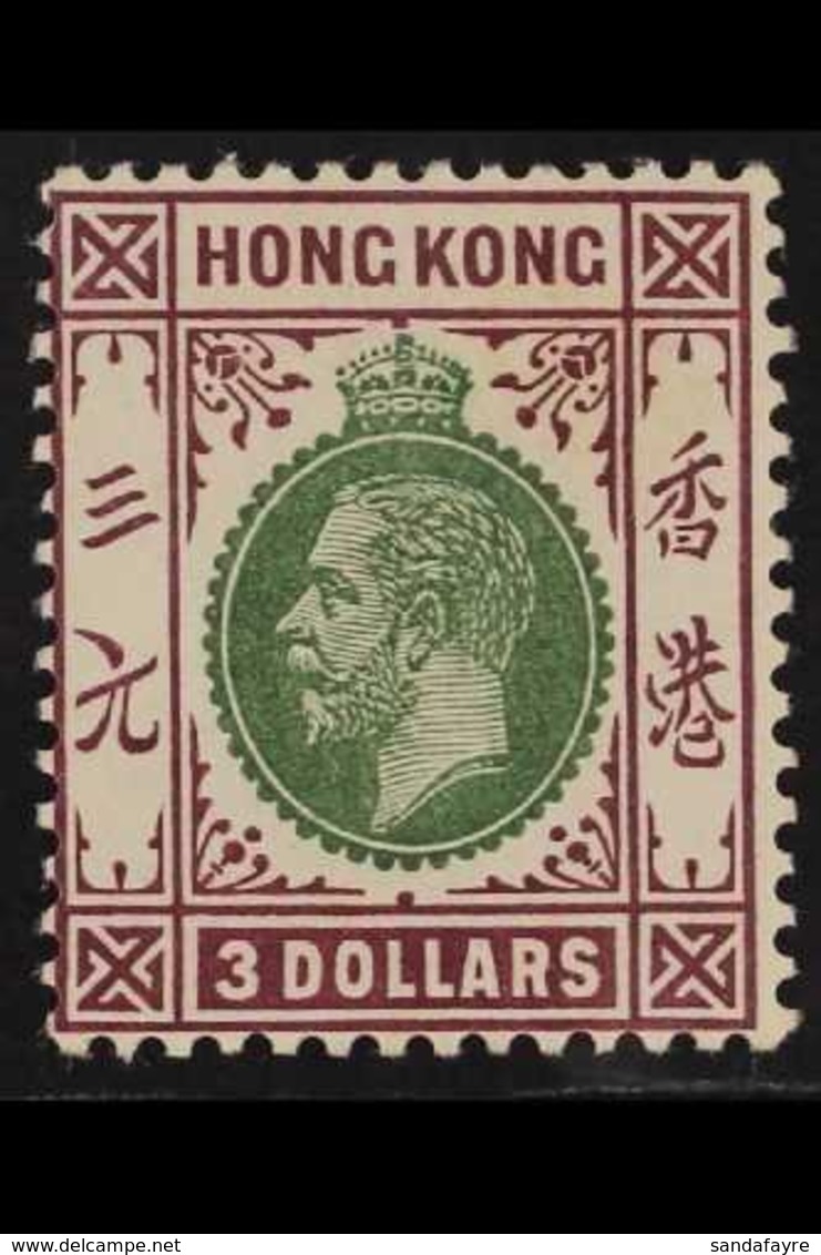 1912 - 21  $3 Green And Purple, Wmk Mult Crown CA, SG 114, Very Fine Mint. For More Images, Please Visit Http://www.sand - Other & Unclassified