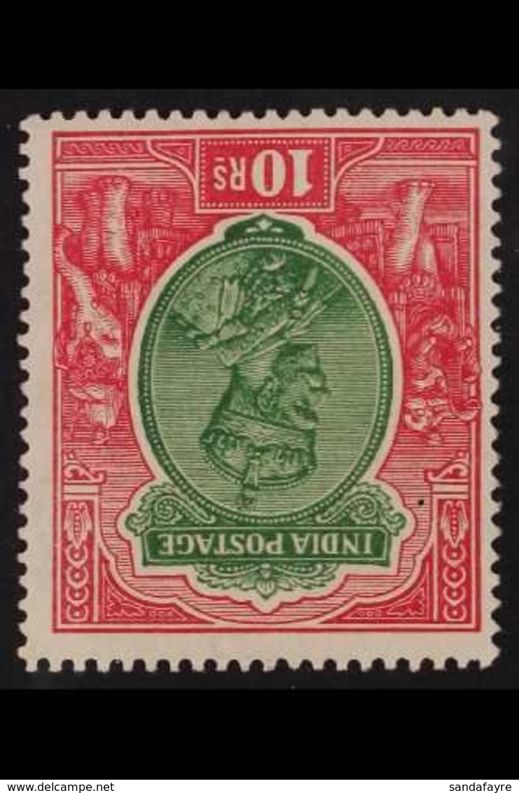 1929-33  10r Green And Scarlet Wmk Inverted, SG 217w, Very Fine Mint.  For More Images, Please Visit Http://www.sandafay - Other & Unclassified