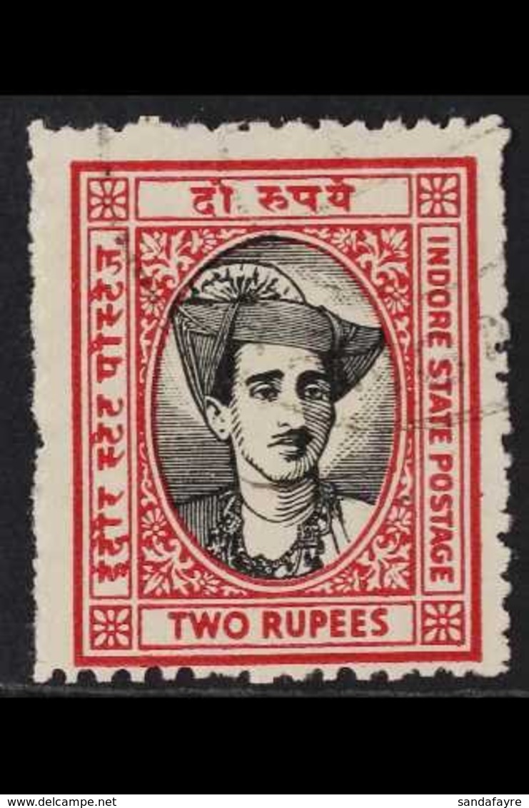 INDORE  1940-46 2r Black & Carmine, SG 42, Cds Used, Fresh. For More Images, Please Visit Http://www.sandafayre.com/item - Other & Unclassified