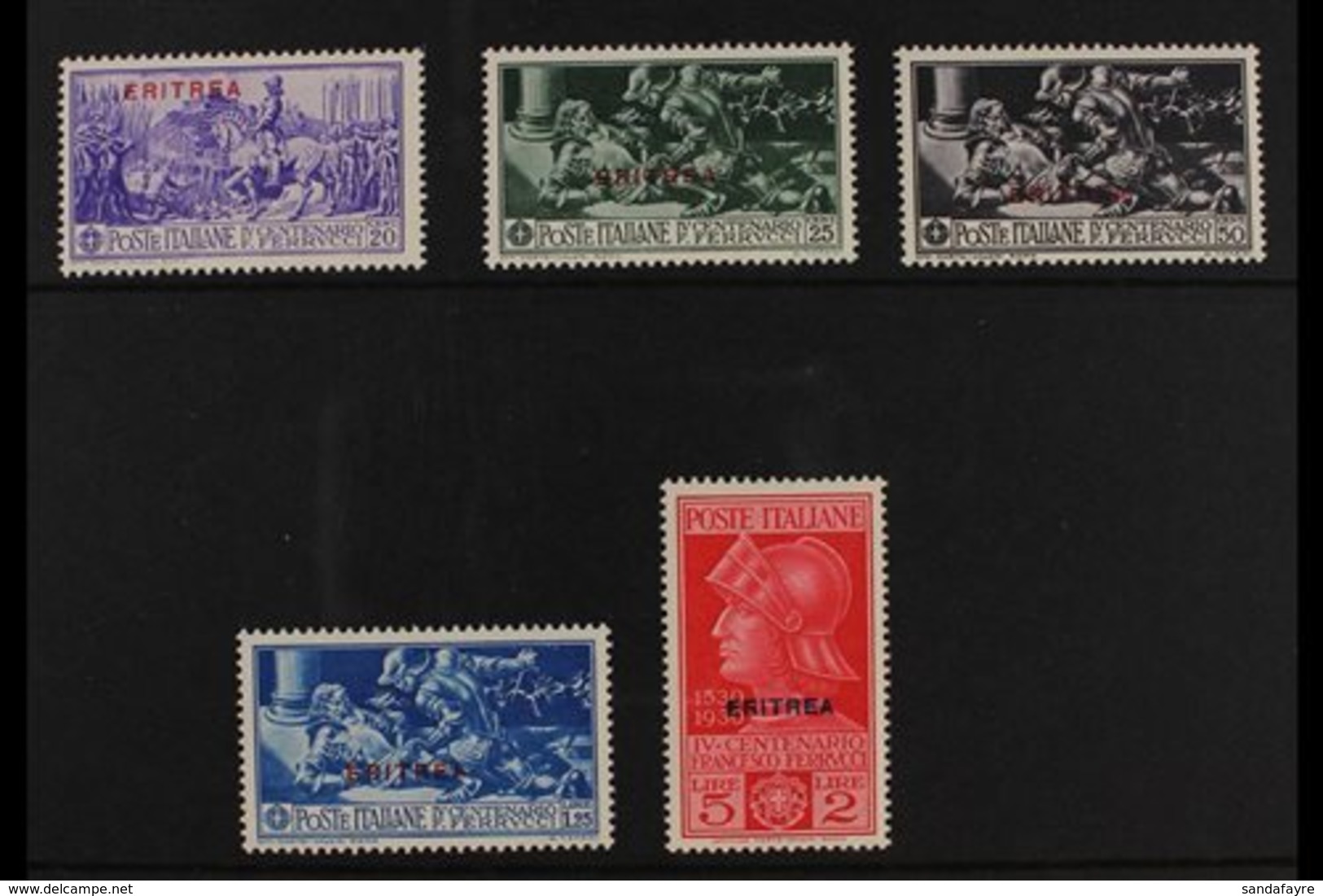 ERITREA  1930 Ferrucci Overprints Complete Set (SG 161/65, Sassone 165/69), Never Hinged Mint, Very Fresh. (5 Stamps) Fo - Andere & Zonder Classificatie