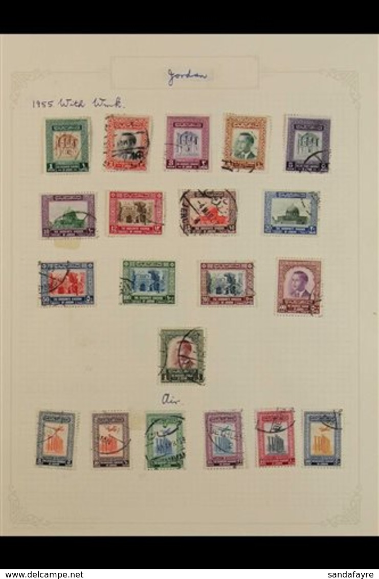 1953-1959 USED COLLECTION  A Useful "Old Time" Collection Of The Period With Top Values, Complete Sets, A Coronation FDC - Jordanie