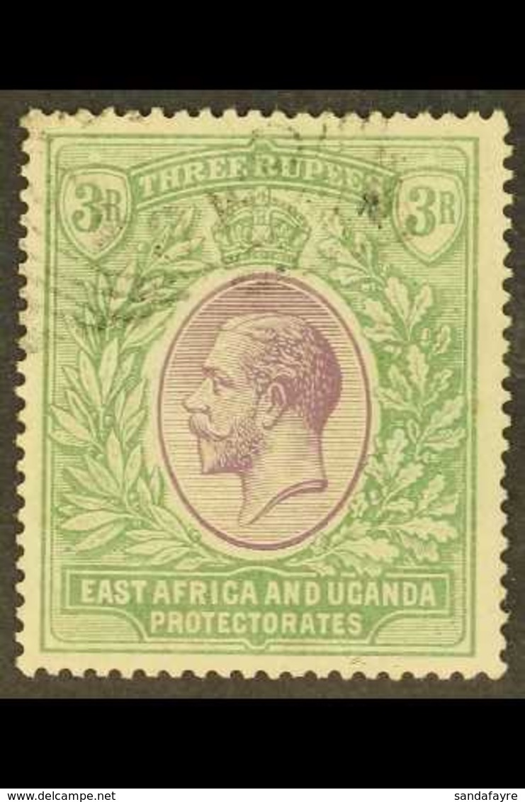 1921  (wmk Mult Script CA) KGV 3R Violet And Green, SG 73, Used With Neat Light Squared Circle Cancel, Small Thin In Top - Vide