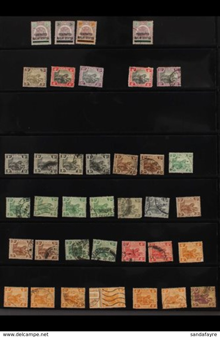 FEDERATED MALAY STATES  1900-1922 MINT & USED COLLECTION On Stock Pages, Includes 1900 Opts On Negri Sembilan Vals To 10 - Other & Unclassified