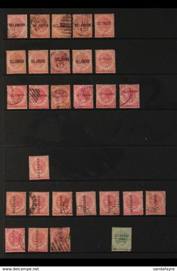 SELANGOR  1882-1891 OLD TIME OVERPRINTED SELECTION. An Intriguing Mint & Used, Unchecked & Unsorted Range, But At A Glan - Sonstige & Ohne Zuordnung