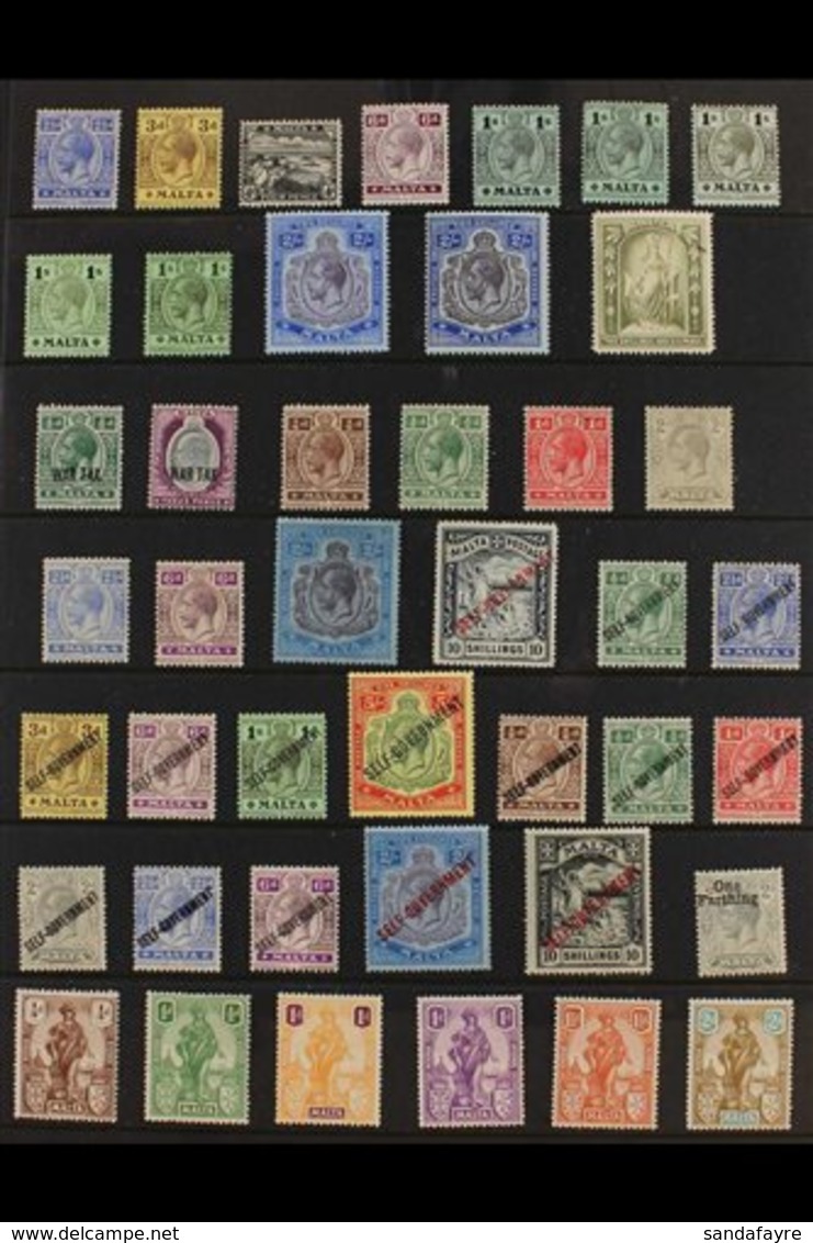 1885-1927 ALL DIFFERENT MINT COLLECTION  Fresh And Attractive, With A High Level Of Completion For The Period. Note 1885 - Malte (...-1964)