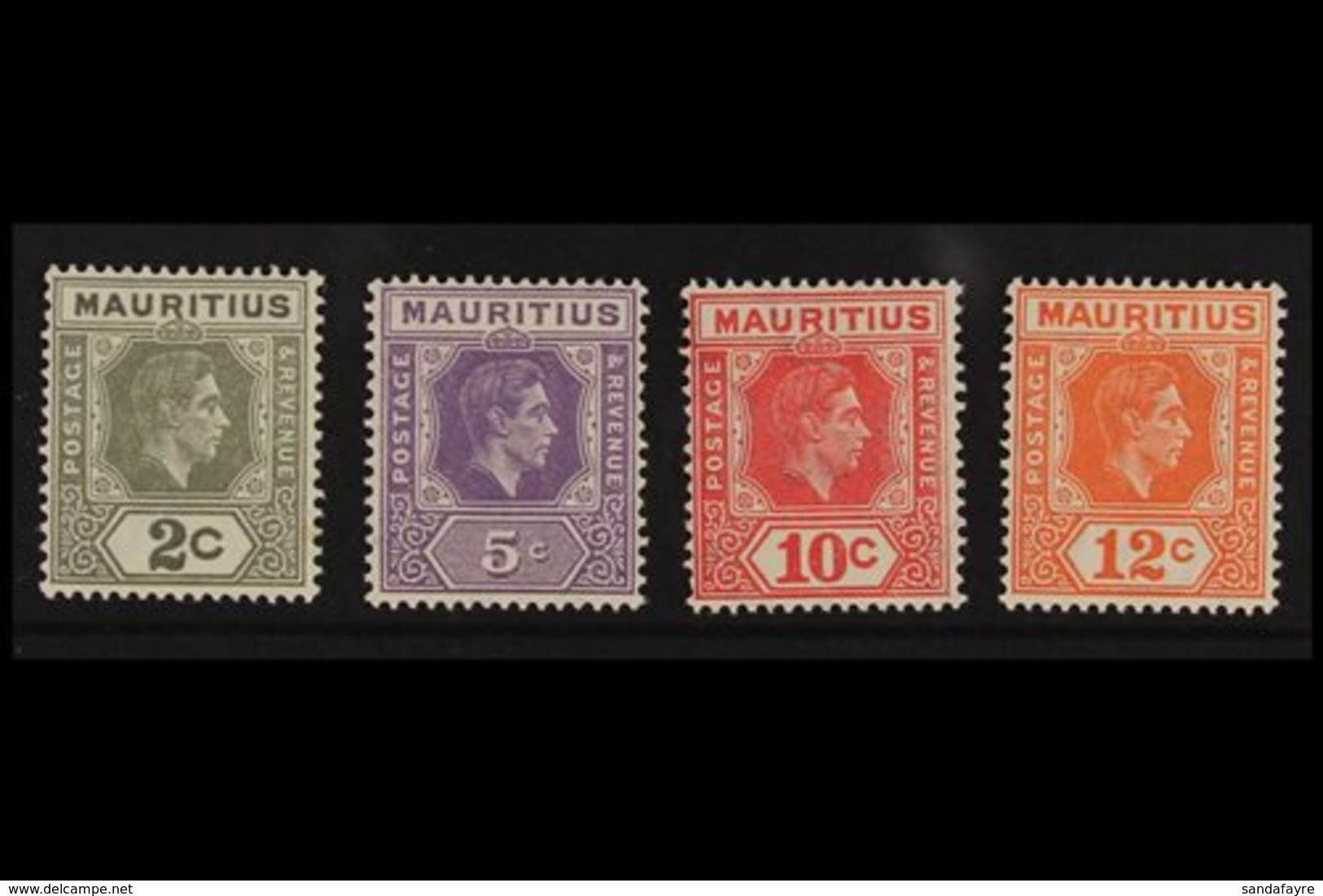 1938-49  KGVI 2c, 5c, 10c & 12c Perf.15x14 Printings, SG 252a, 255b, 256c, 257a, Very Fine Mint (4 Stamps) For More Imag - Maurice (...-1967)