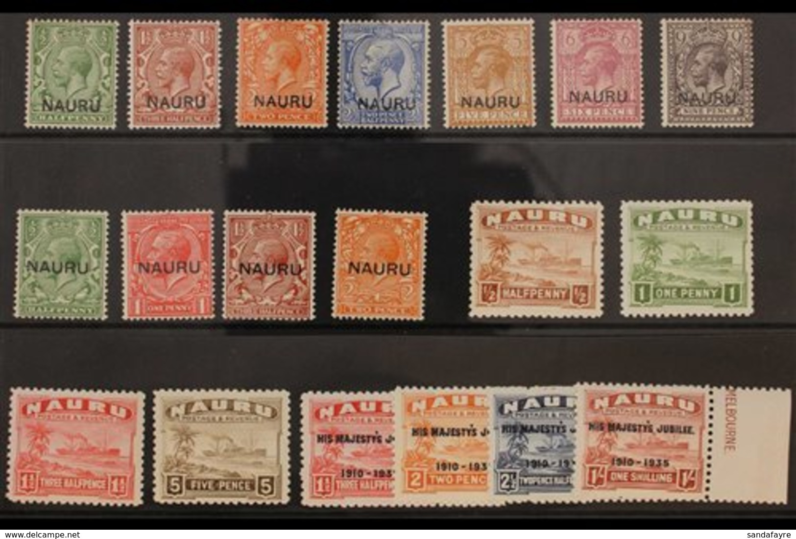1916-1935 VERY FINE MINT  All Different Selection. With 1916-23 (overprint At Foot) Range To 9d Including 1½d; 1923 (ove - Nauru