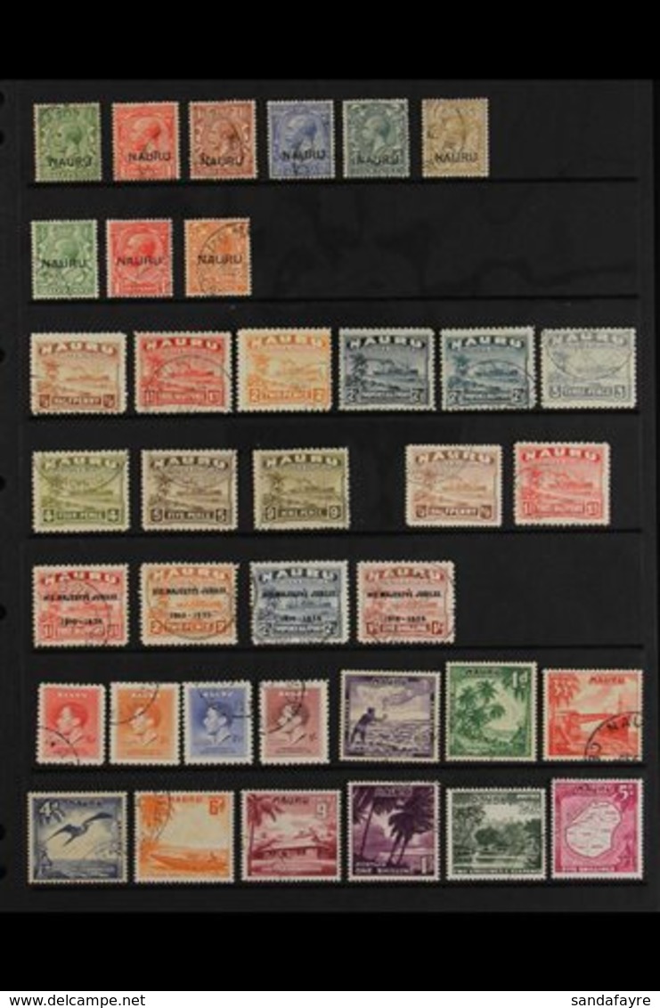 1916-1954 FINE USED ALL DIFFERENT COLLECTION  With 1916-23 (overprint At Foot) Range To 1s Including 1½d; 1923 (overprin - Nauru