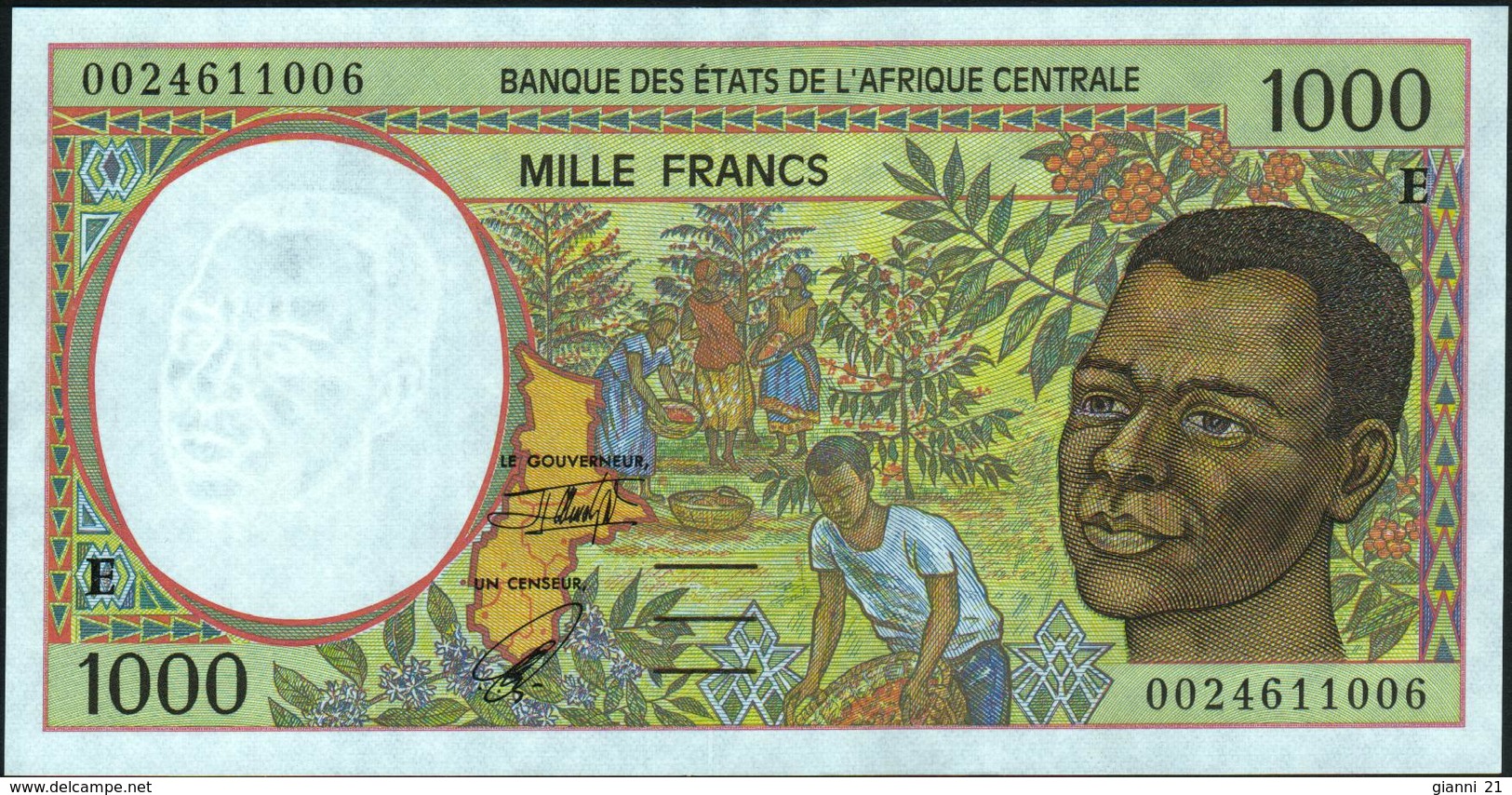 CENTRAL AFRICAN STATES - 1.000 Francs 2000 {Cameroon E} AU-UNC P.202 Eg - Kameroen