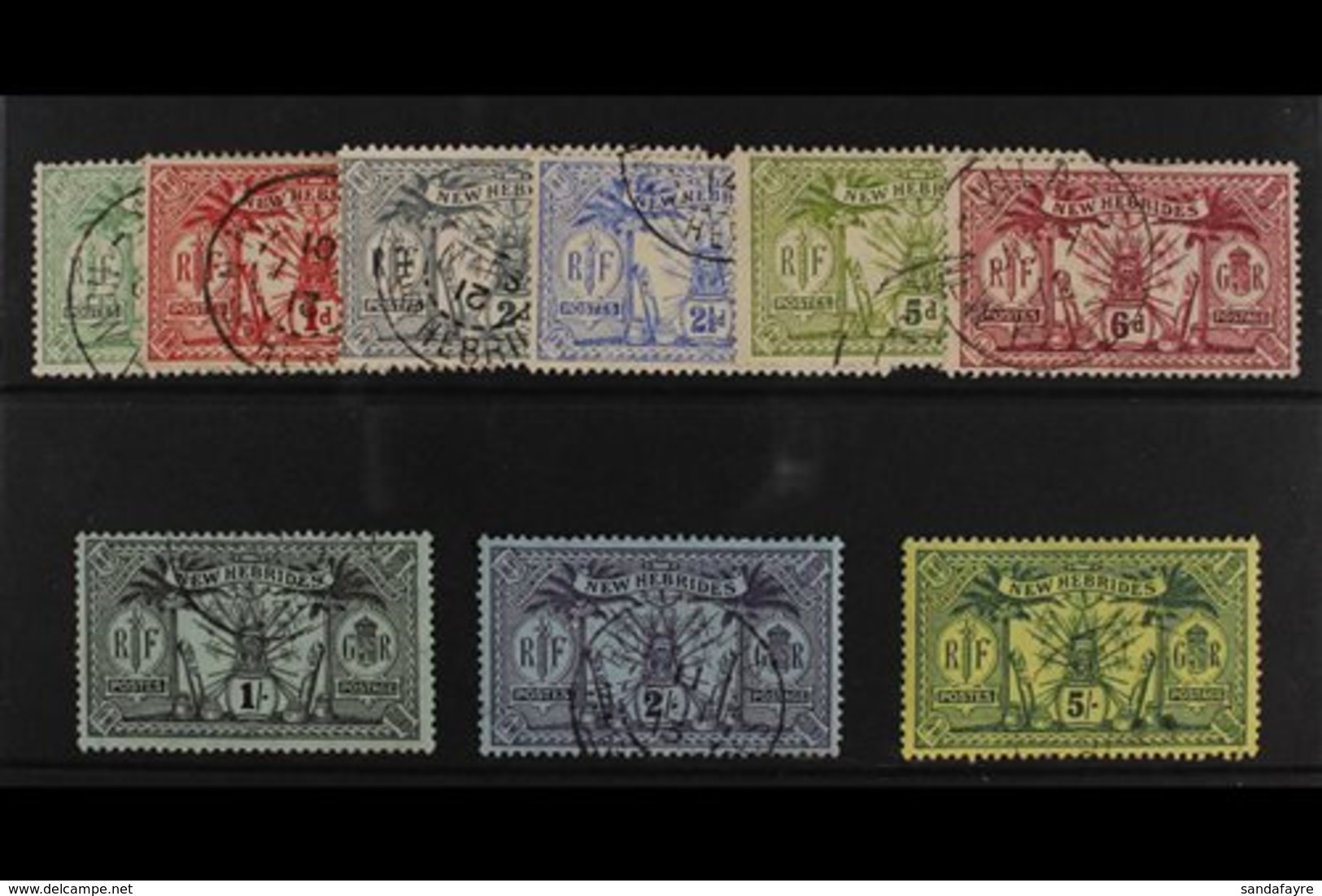 ENGLISH  1911 Complete Definitive Set, SG 18/28, Fine Used. (9 Stamps) For More Images, Please Visit Http://www.sandafay - Other & Unclassified