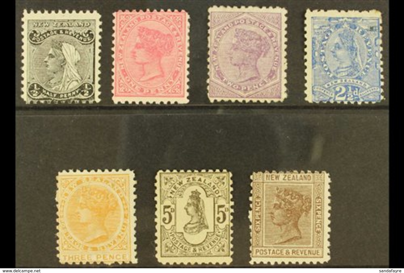 1895-1900  Sideface Perf. 11 ½d To 3d, 5d And 6d, SG 236/240, 242/243, Mainly Fine Mint. (7) For More Images, Please Vis - Other & Unclassified