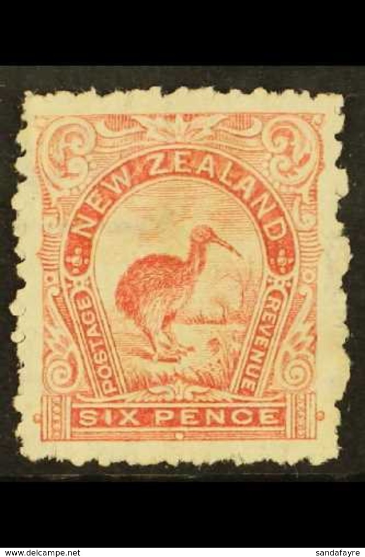 1899-1903  6d Pale Rose, Perf 11, "Showing Part Of Sheet Wmk" Variety, SG 265cd, Fine Unused Without Gum. For More Image - Other & Unclassified