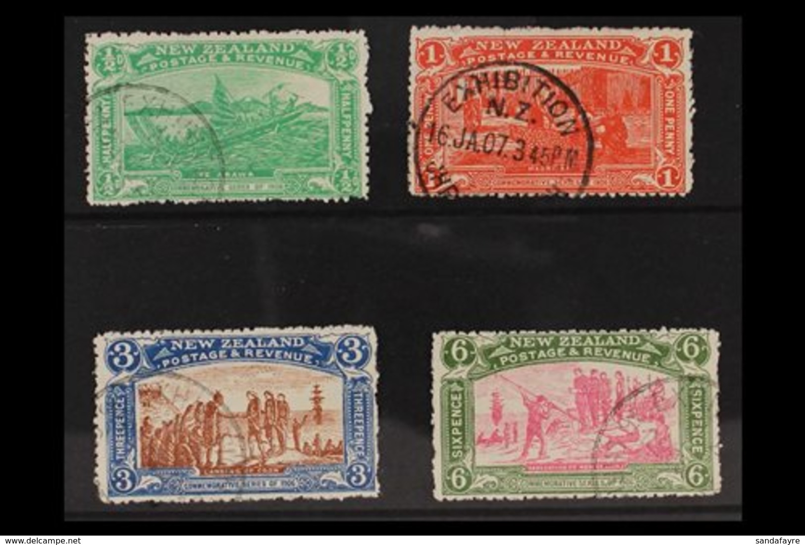 1906  Christchurch Exhibition Set, SG 370/3, Very Fine Used (4 Stamps). For More Images, Please Visit Http://www.sandafa - Andere & Zonder Classificatie