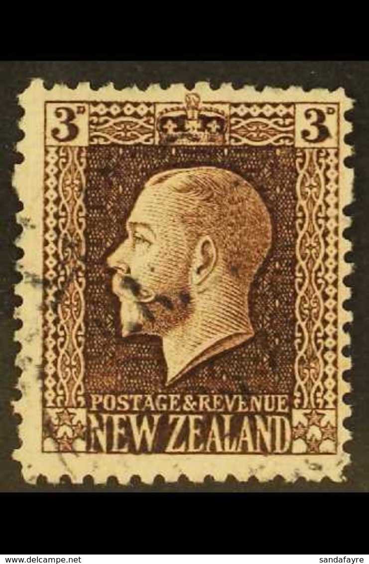 1915-30  3d Chocolate, Perf 14 X 13½, No Watermark, SG 433a, Very Fine Used. For More Images, Please Visit Http://www.sa - Other & Unclassified
