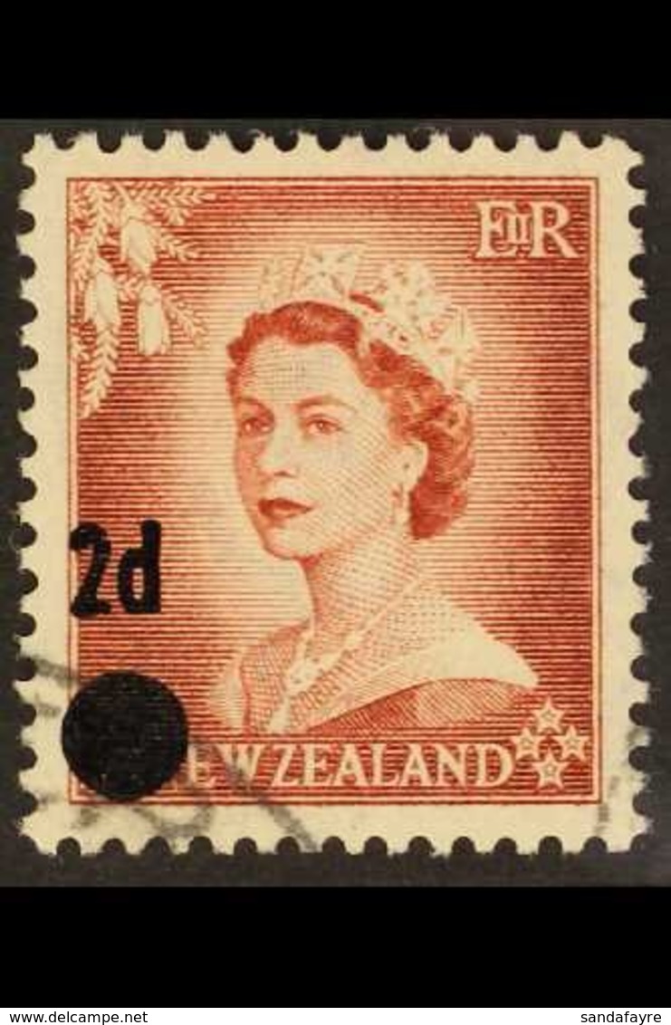 1958  2d On 1½d Brrown-lake SURCHARGE ERROR, SG 763b, Very Fine Cds Used. For More Images, Please Visit Http://www.sanda - Andere & Zonder Classificatie