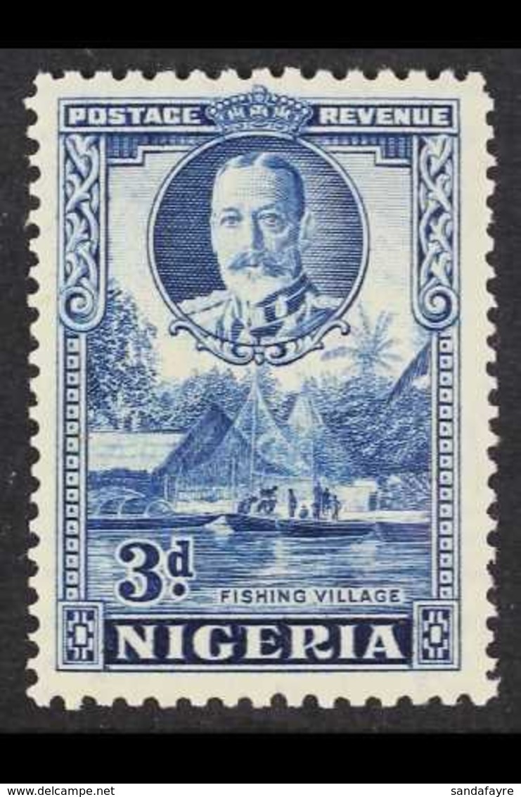1936  3d Blue, Perf 12½x13½ Variety, SG 38a, Good To Fine Mint For More Images, Please Visit Http://www.sandafayre.com/i - Nigeria (...-1960)