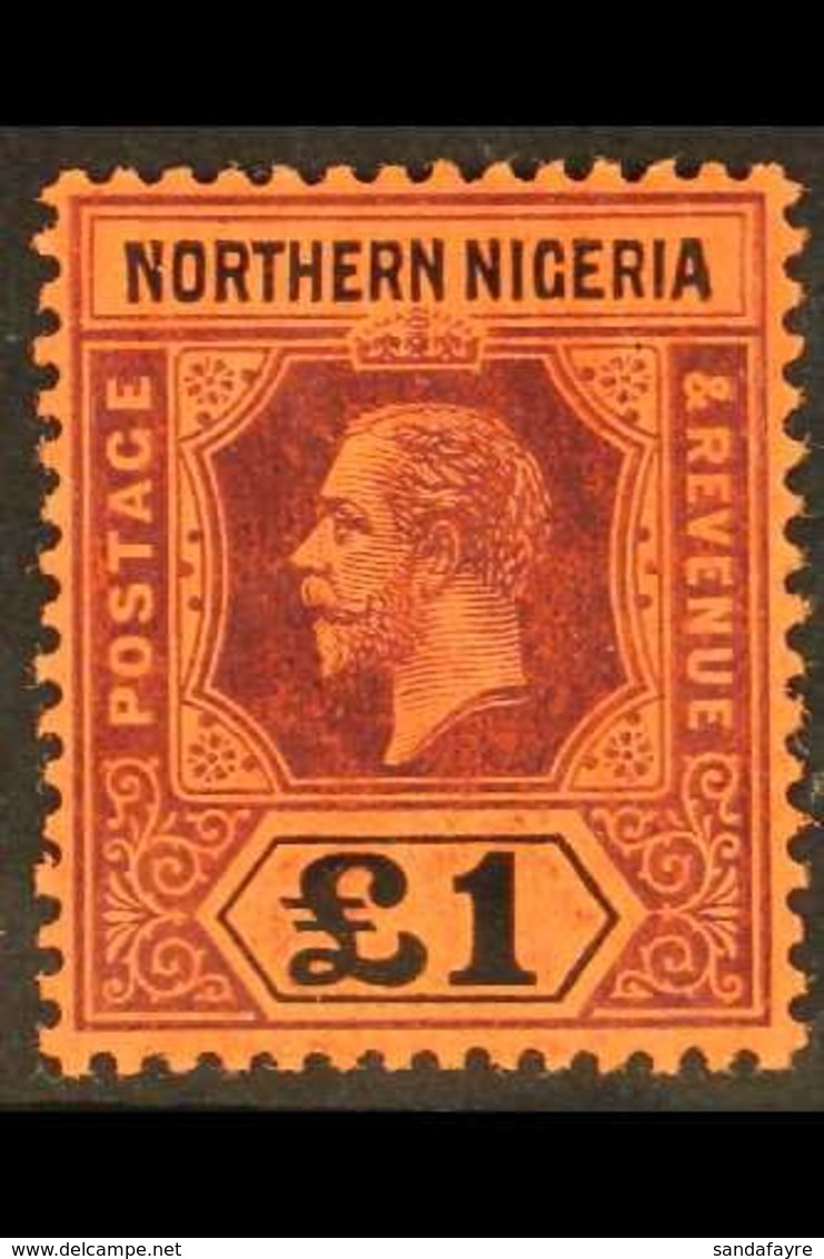 1912  £1 Purple And Black / Red, SG 52, Never Hinged Mint. For More Images, Please Visit Http://www.sandafayre.com/itemd - Nyasaland (1907-1953)