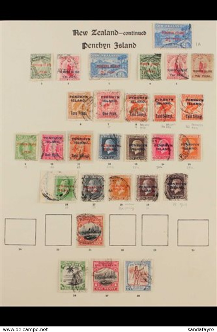 1902-29 FINE USED COLLECTION  Presented On A Printed "Imperial" Page Cut From The Album. Includes 1902 Set Of Values, 19 - Penrhyn