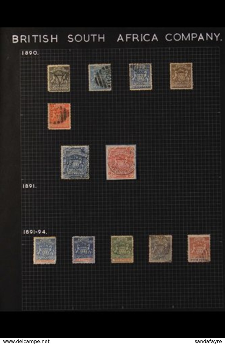 1892-1919 EXTENSIVE BRITISH SOUTH AFRICA COMPANY COLLECTION  Presented On Album Pages, Many Better Stamps Including 1892 - Autres & Non Classés