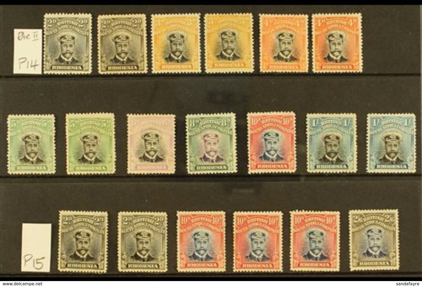 1913-19 DIE II MINT "ADMIRALS" COLLECTION  Presented On A Stock Card & Includes (perf 14) 2d (both Shades), 3d Black And - Other & Unclassified