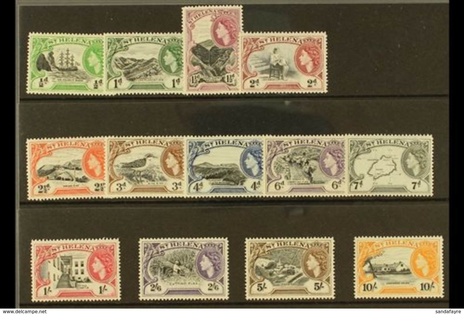 1953-59  Pictorial Definitive Complete Set, SG 153/65, Never Hinged Mint (13 Stamps) For More Images, Please Visit Http: - Sint-Helena