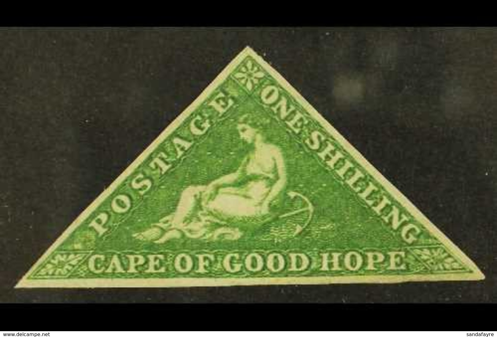 CAPE OF GOOD HOPE  1855-63 1s Bright Yellow Green, SG 8, Superb Unused (regummed) Example With 3 Neat Margins And Specta - Zonder Classificatie