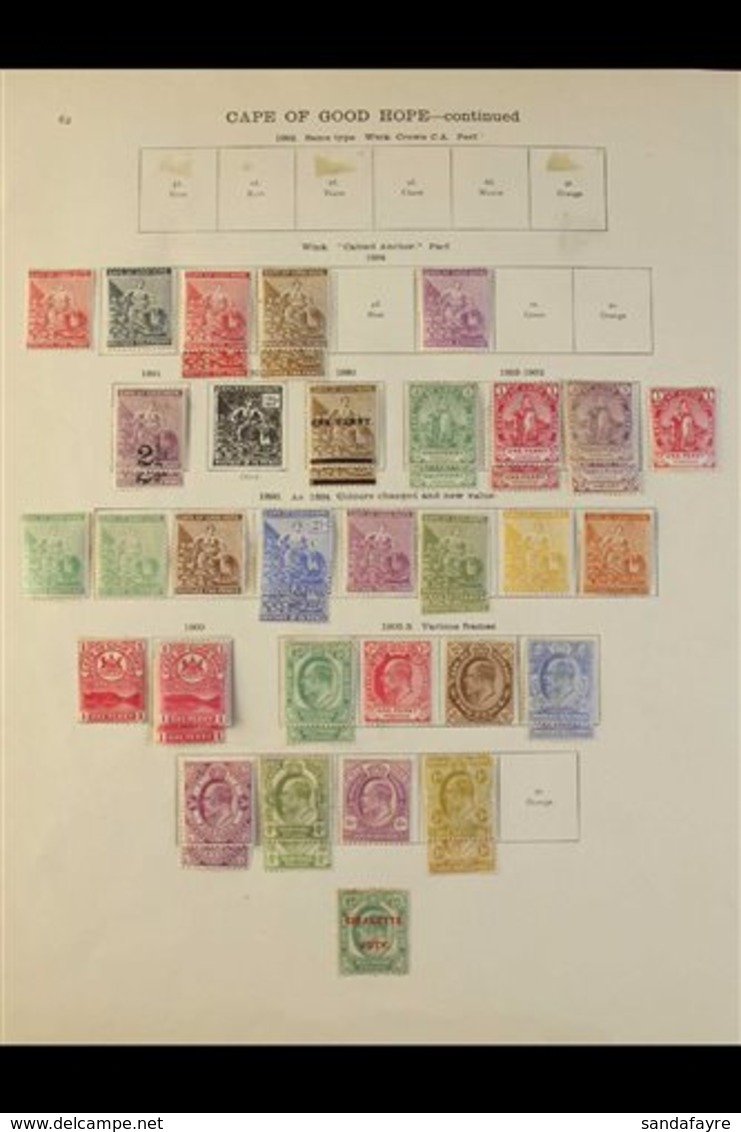 CAPE OF GOOD HOPE  1863-1904 MINT COLLECTION Presented On A Busy Double Sided Album Page. Includes 1863-64 1d & 4d Both  - Zonder Classificatie
