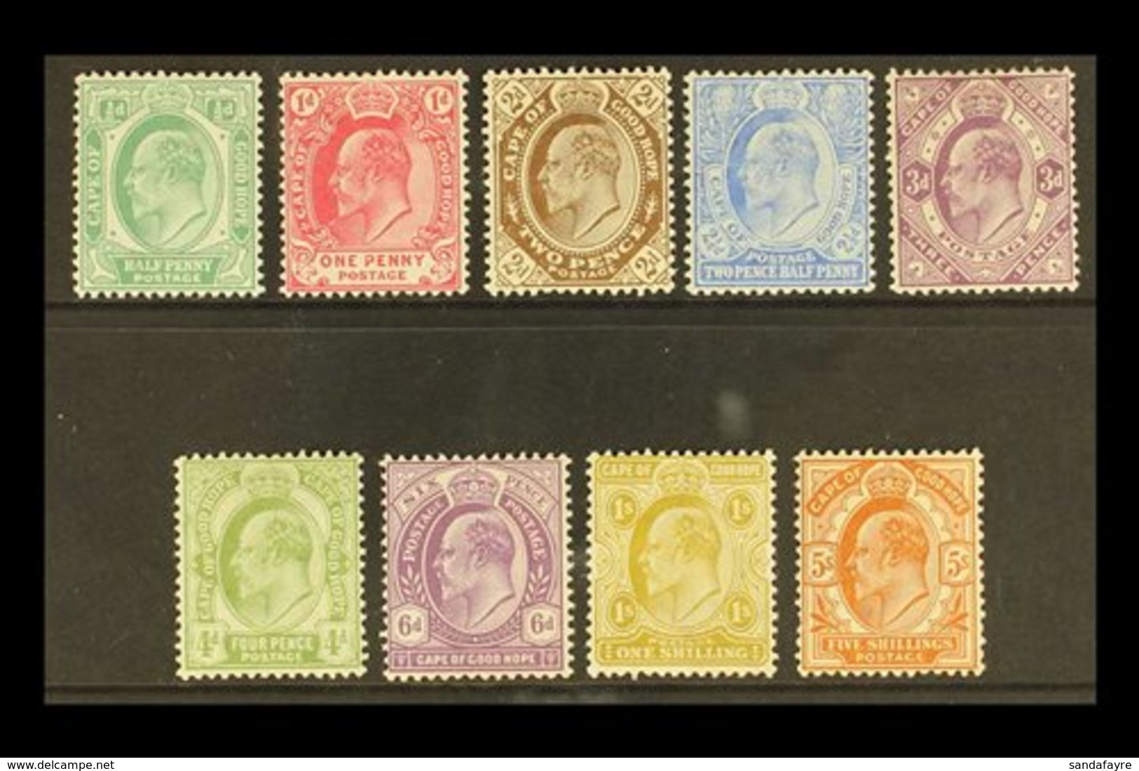 CAPE OF GOOD HOPE  1902-04 KEVII Definitives, Complete Set, SG 70/8, 3d More Heavily Hinged, Others Fine Mint (9 Stamps) - Unclassified