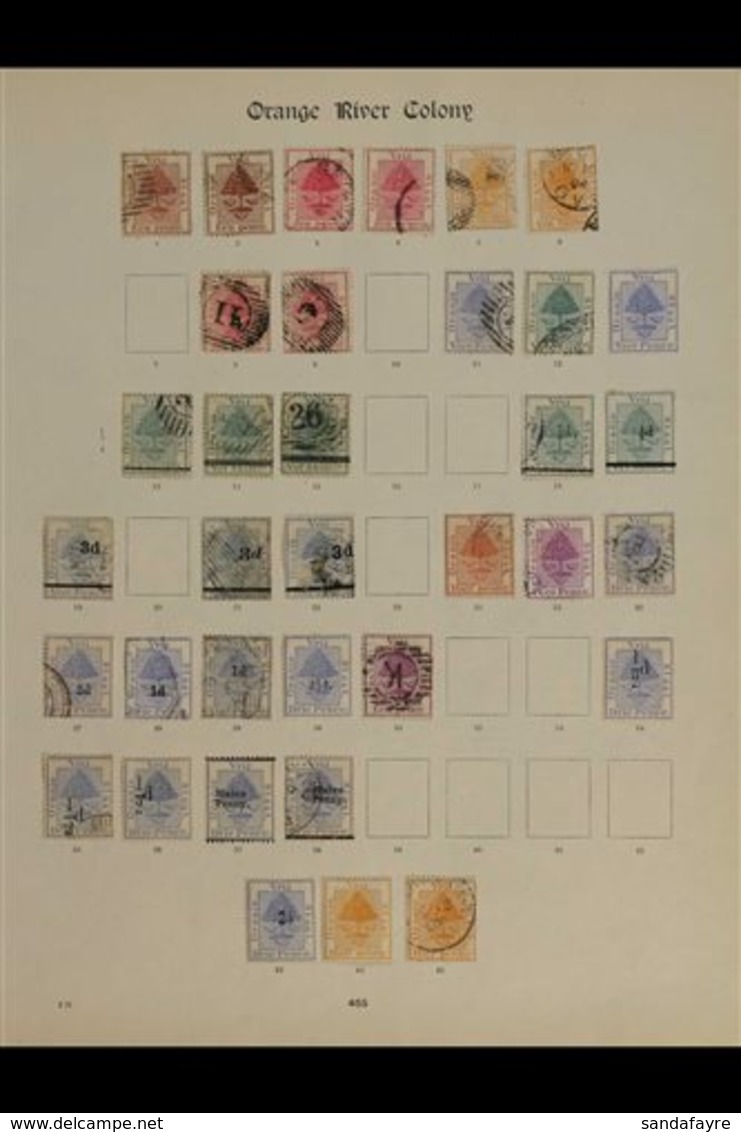 ORANGE FREE STATE  1868-1909 MINT & USED COLLECTION (mostly Used) Presented On A Pair Of Busy "Imperial" Album Pages Tha - Unclassified
