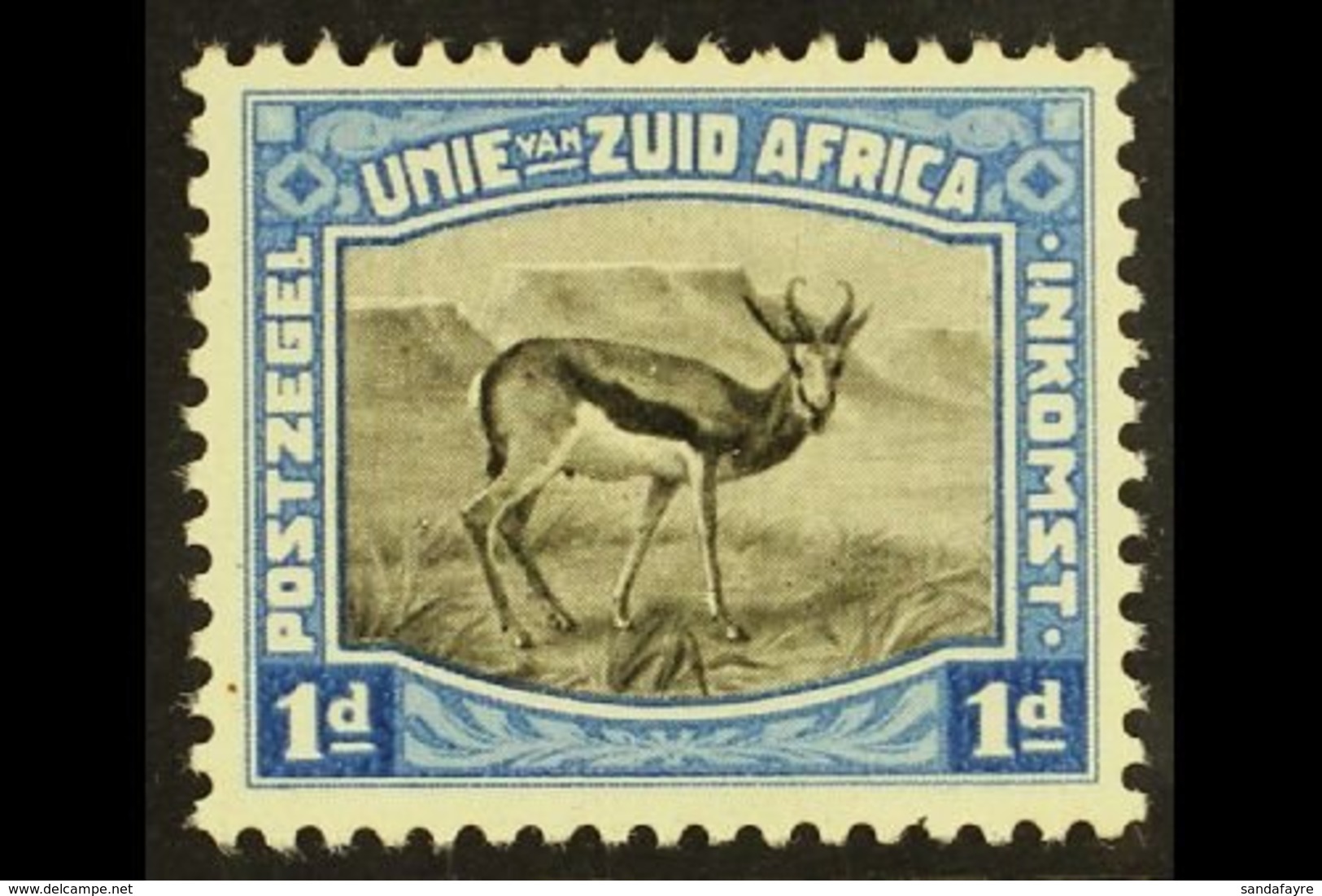 1923  HARRISON ESSAY In Black & Blue, Screened Design, Mint, Small Gum Thin. For More Images, Please Visit Http://www.sa - Ohne Zuordnung