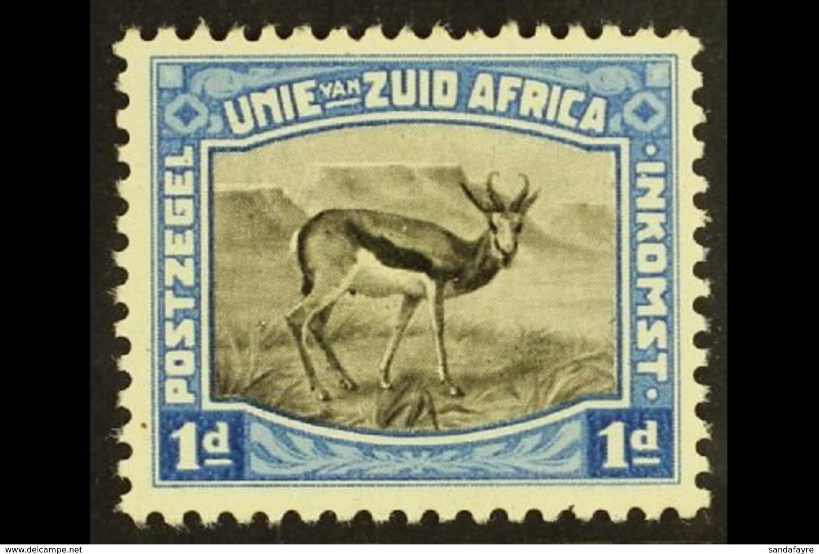 1923  HARRISON ESSAY In Black & Blue, Screened Design, Mint, Small Gum Thin. For More Images, Please Visit Http://www.sa - Unclassified