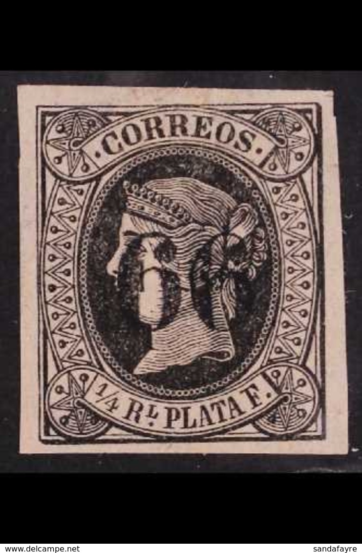 CUBA  1866 (Nov) ¼r Black/buff Overprinted With Small "1866" Then Further Overprinted With Large "66", Very Fine Mint Wi - Andere & Zonder Classificatie